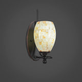 Capri 1-Light Wall Sconce, Ivory Glaze Seashell