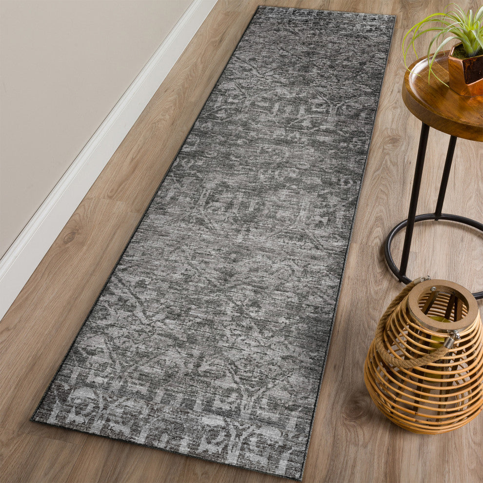 Aberdeen AB1 Graphite 2'3" x 7'6" Runner Rug