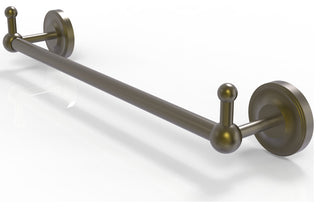 Prestige Regal 36" Towel Bar with Integrated Hooks, Antique Brass