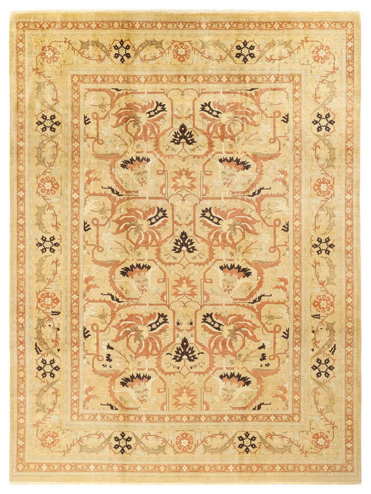 Mogul, One-of-a-Kind Hand-Knotted Area Rug Yellow, 9'1"x12'1"