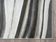 Abani Luna LUN120A Contemporary Grey Gold Line Art Area Rug