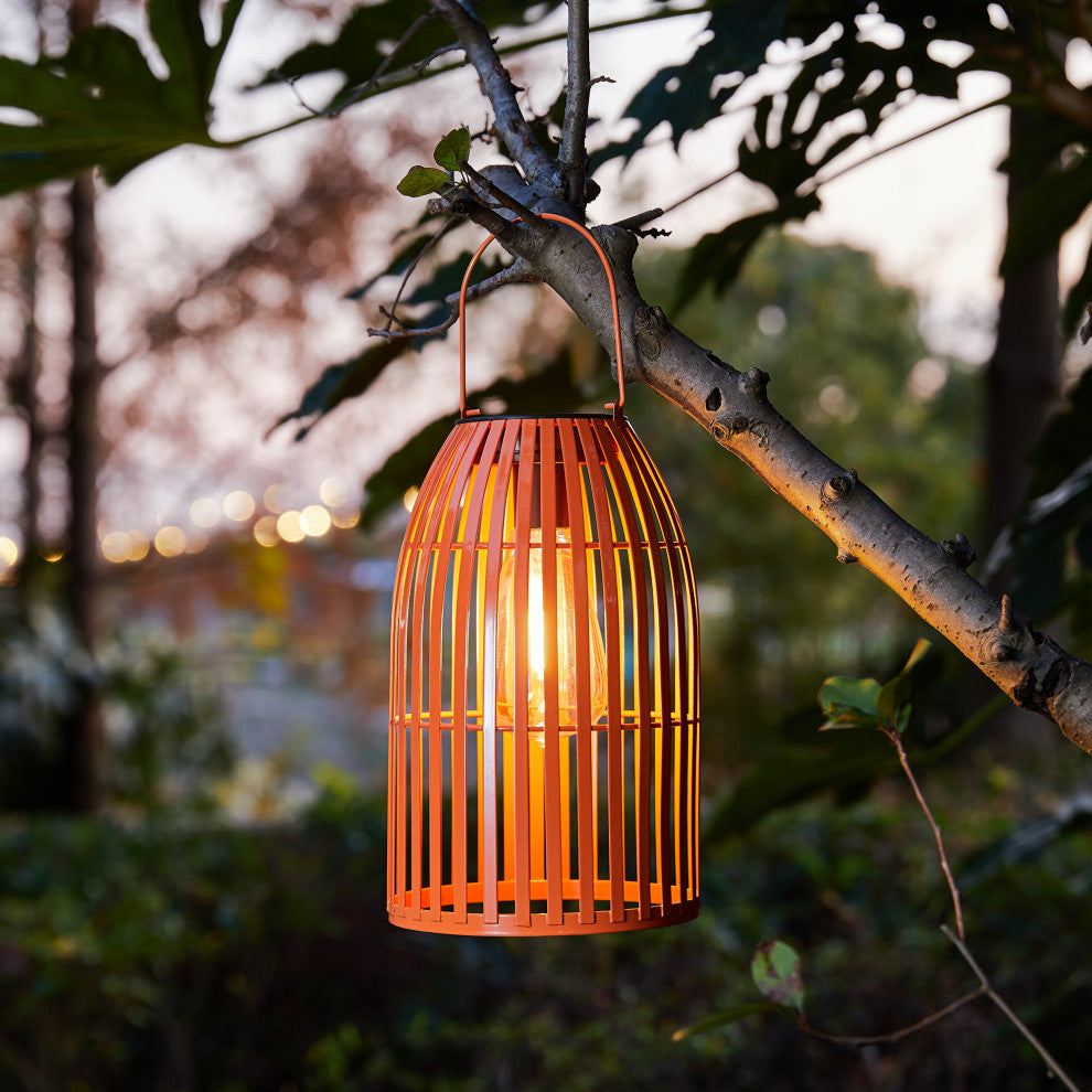 Metal Woven Solar Powered Hanging Lantern, 2-Piece Set