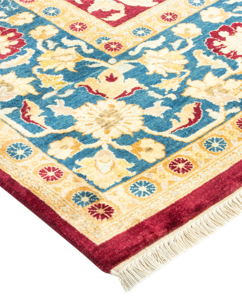 Alayna, One-of-a-Kind Hand-Knotted Area Rug Red, 6'1"x9'1"