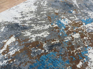 8x10 Handmade Multi Colored Modern Abstract Oriental Rug Wool
