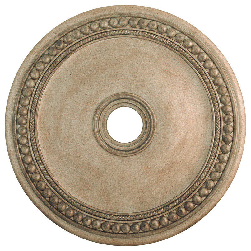 Wingate Ceiling Medallion, Hand-Painted Antique Silver Leaf