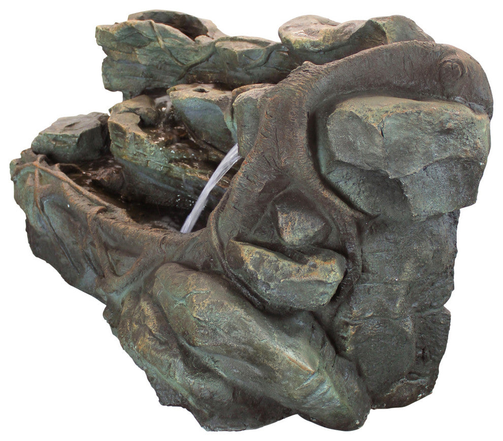 Staggered Rock Canyon Cascading Garden Fountain