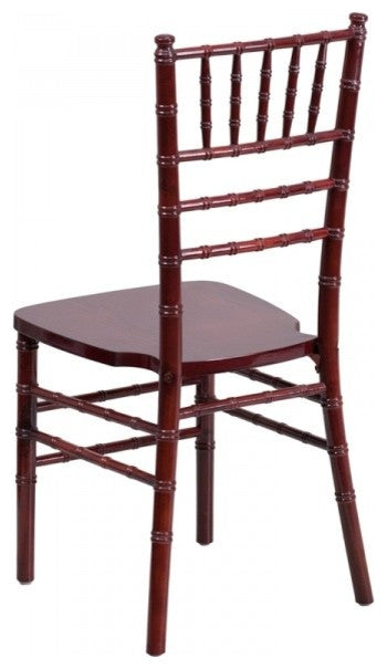 Hercules Series Wood Chiavari Chair, Mahogany, 15.75"x18"x36.25"