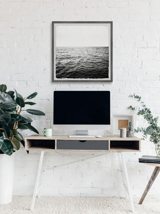 "Open Ocean Expanse" Framed Painting Print, 12x12