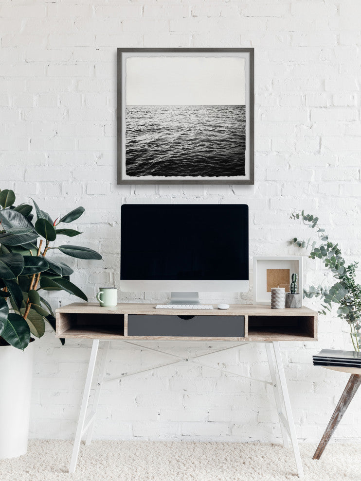 "Open Ocean Expanse" Framed Painting Print, 12x12