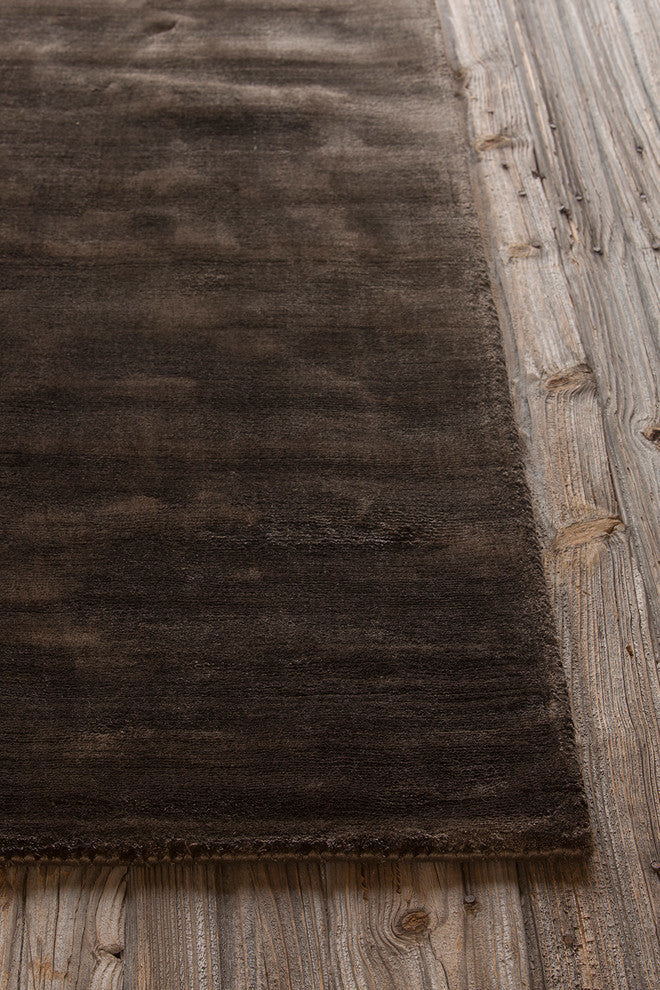 Gloria Contemporary Area Rug, Charcoal Brown, 9'x13' Rectangle