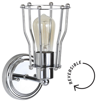 Evelyn Metal Vanity Light, Chrome, 1-Light