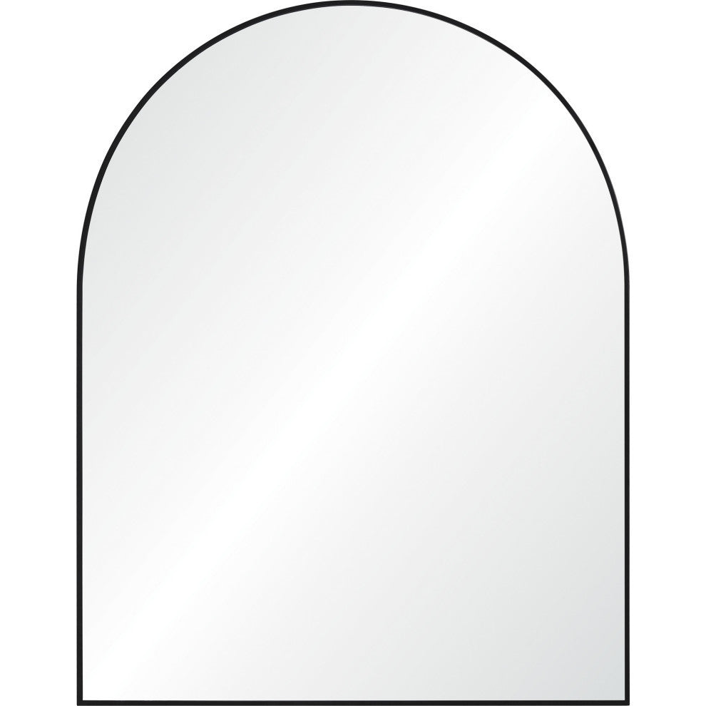 Lamia Arched Modern Matte Black Framed Wall Mirror