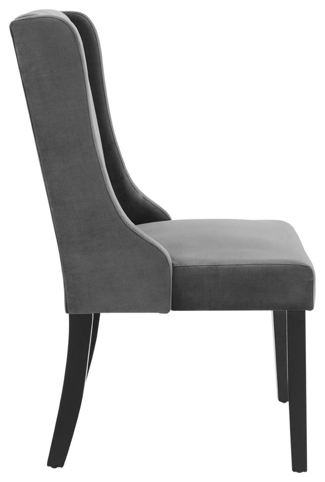 Renew Parsons Performance Velvet Dining Side Chairs, Set of 2 Gray