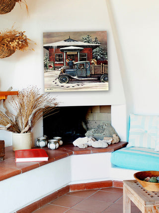 "Rural Post Office at Christmas" Print on Canvas by Stevan Dohanos