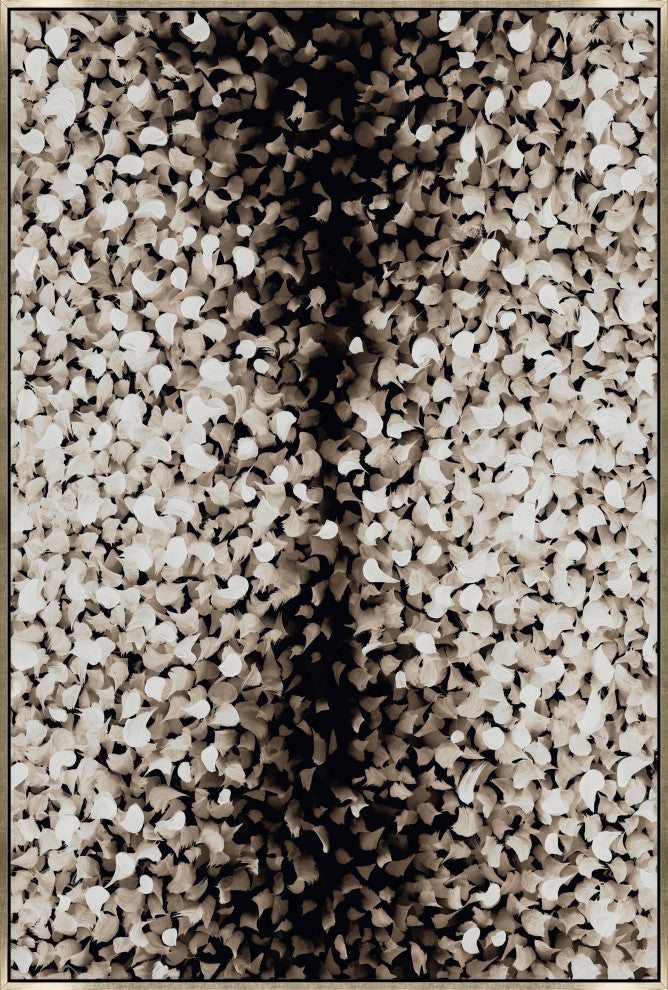 30x45 The Flip Side II, Framed Artwork, Silver