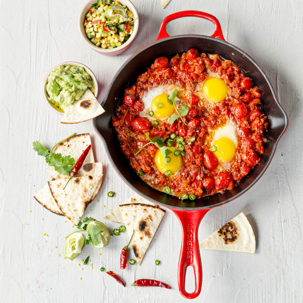 Le Creuset Signature Frying Pan With Metal Handle, 23 cm, Cerise