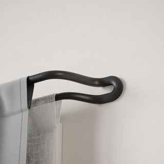 Umbra Midnight Expandable Double Blackout Curtain Rod, Matte Black