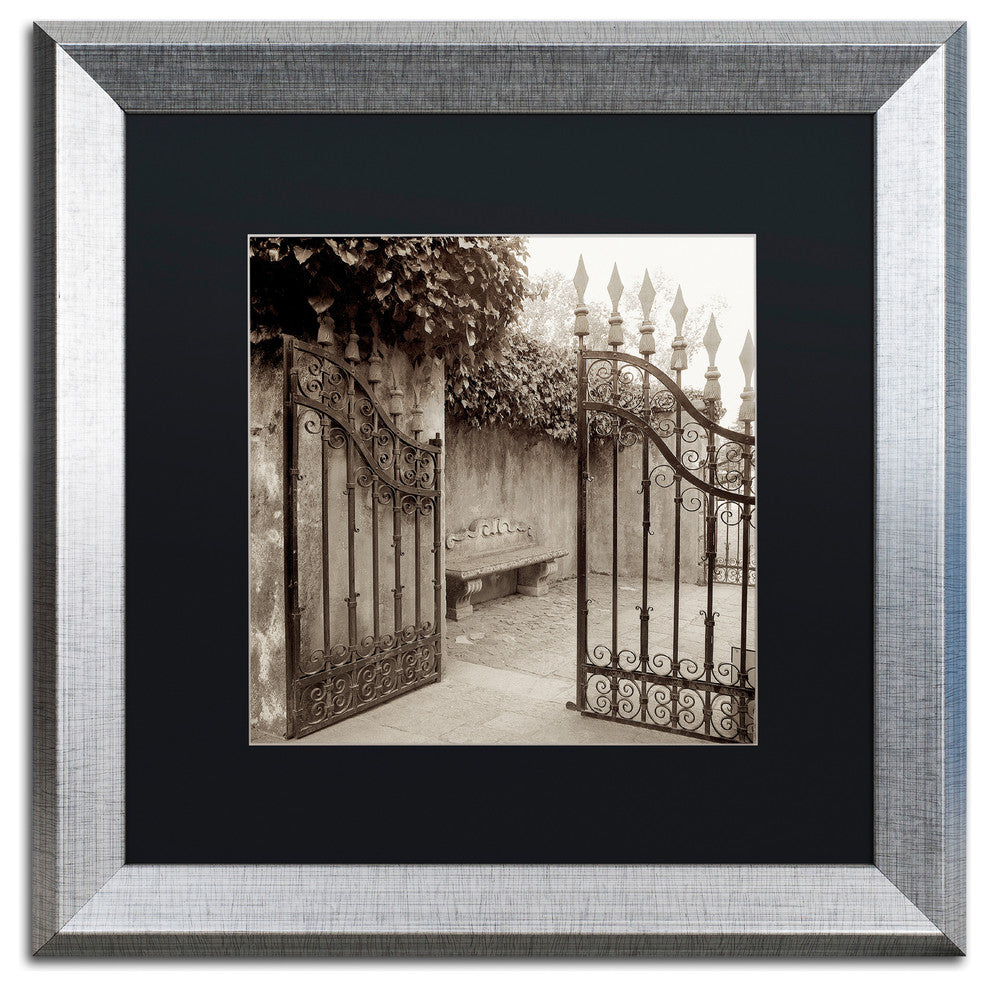 Alan Blaustein 'Avignon I' Art, Silver Frame, Black Mat, 16x16