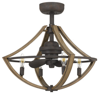 Shire 4-Light Fandelier, Rustic Black