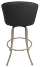 Swivel Counter Metal Bar Stool, Joey, Moonstone/Beige, 34"