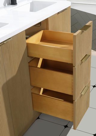 Ari Kitchen and Bath Calamigo 55" Freestanding Bathroom Vanity Oak