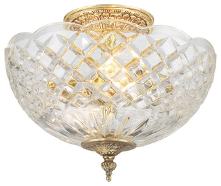 Milton 2 Light Olde Brass Semi Flush Mount