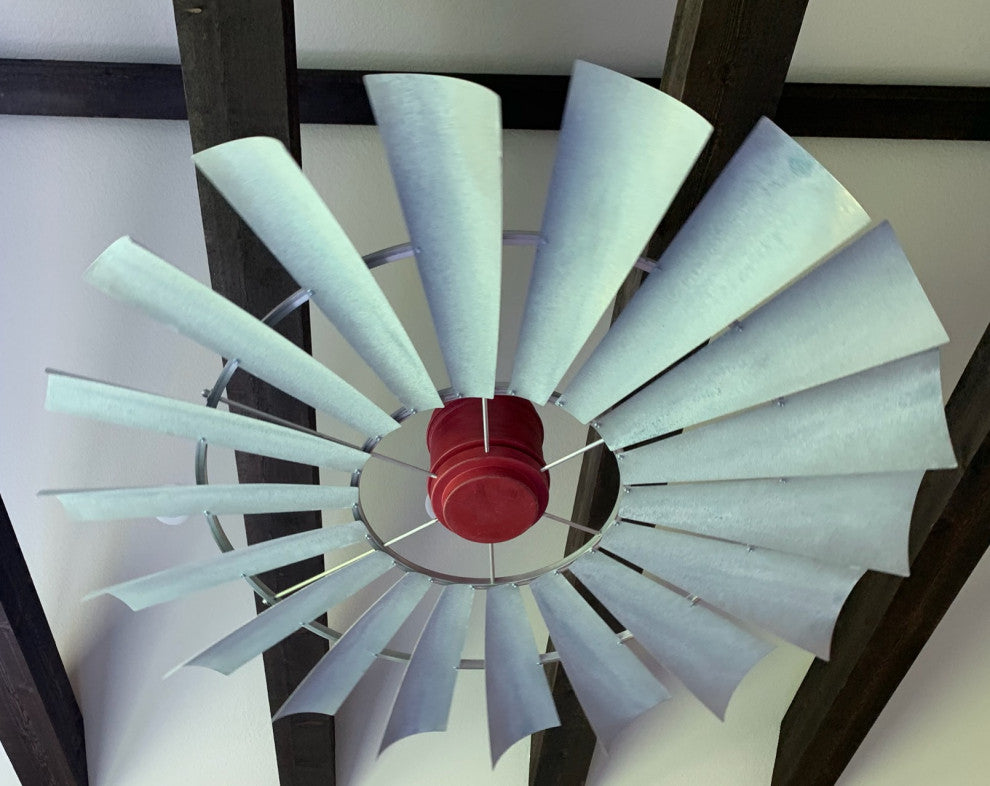 Windmill Ceiling Fan, 52", Tarnished Tin