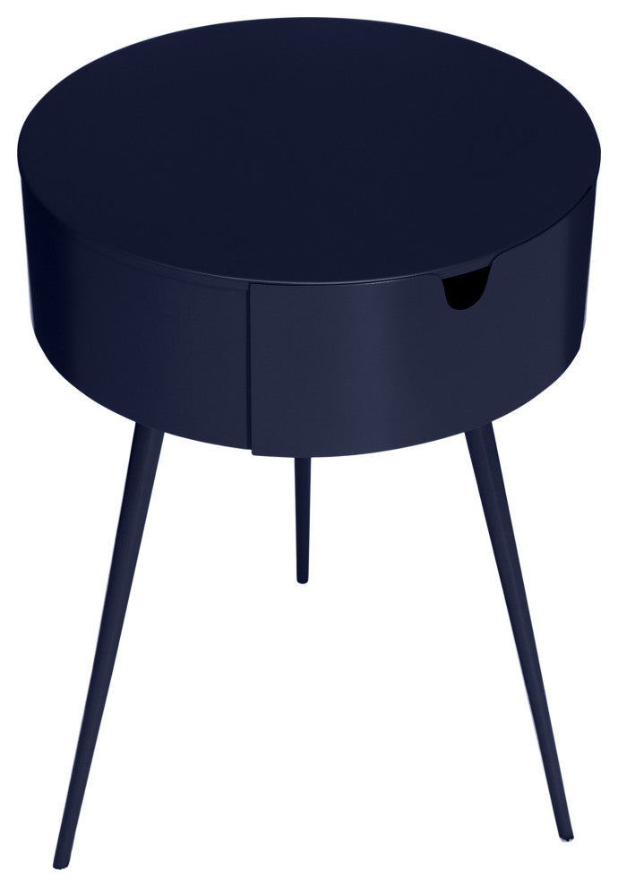 Bali Metal Side Table/Nightstand, Navy