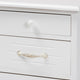 Berat Traditional White 3-Drawer Nightstand