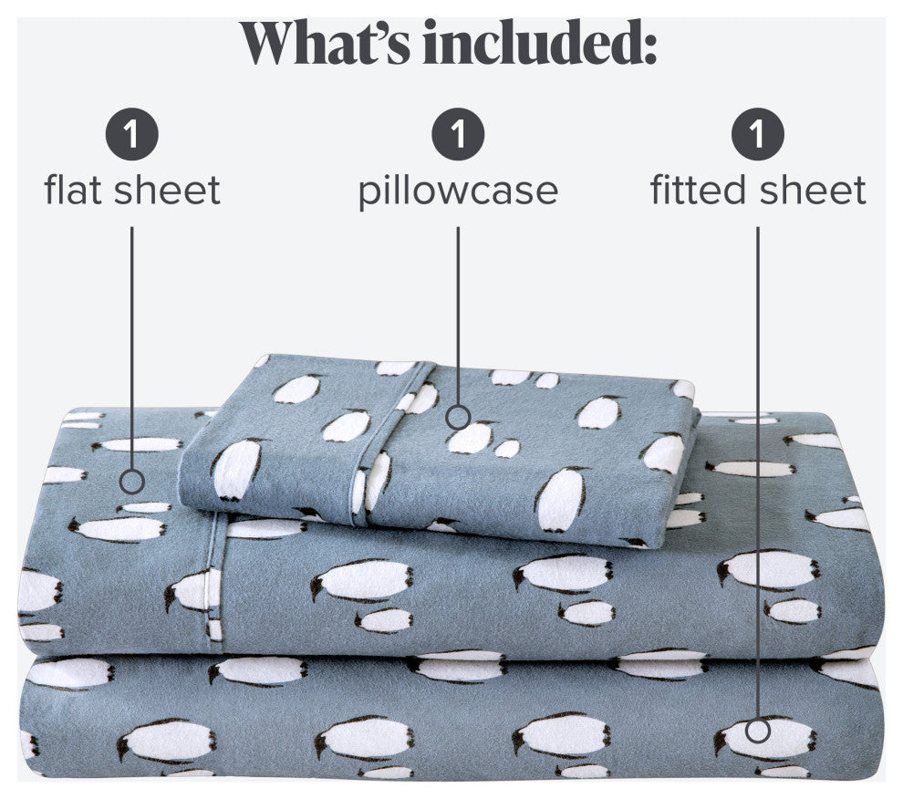 Bare Home Cotton Flannel Sheet Set, Emperor, Twin Xl