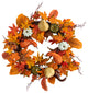 24" Autumn Pumpkin, Gourd and Berries in Assorted Colors Artificial Fall Wreath