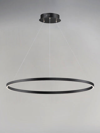 ET2 E22728 Groove 40"W LED Ring Chandelier - Black