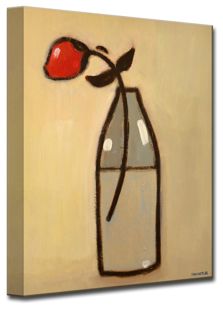Ready2HangArt Canvas Art 'Minimalist Rose I' by Norman Wyatt, 20"x16"