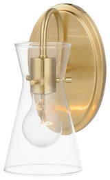 Maxim 12481 Ava 10" Tall Bathroom Sconce - Natural Aged Brass