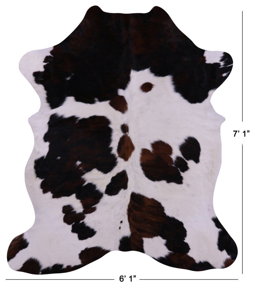 Natural Cowhide Rug 7' 1" X 6' 1" C1987