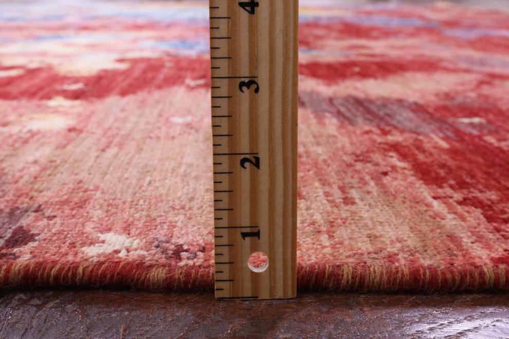9' 0" X 11' 8" Hand Knotted Modern Abstract Wool Rug - Q12414