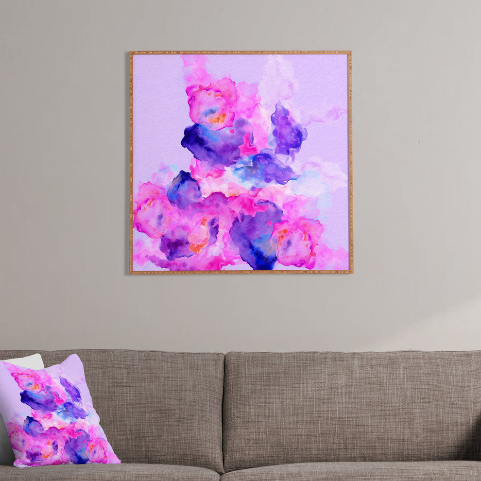 Deny Designs Viviana Gonzalez Watercolor Love 1 Framed Wall Art