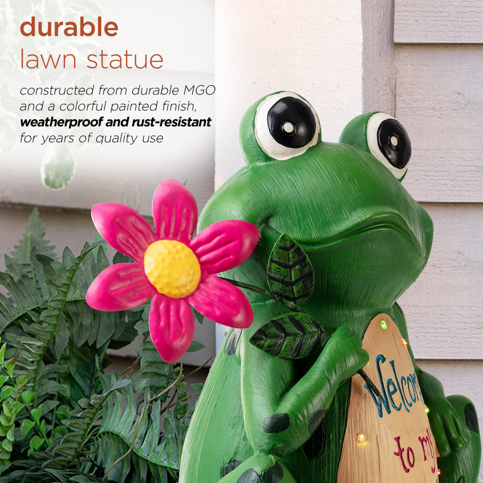 Welcome To My Pad' Frog Statuary, 18"