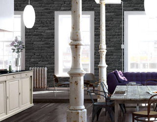 Textured Wallpaper Faux Featuring Brick Wall, 942833