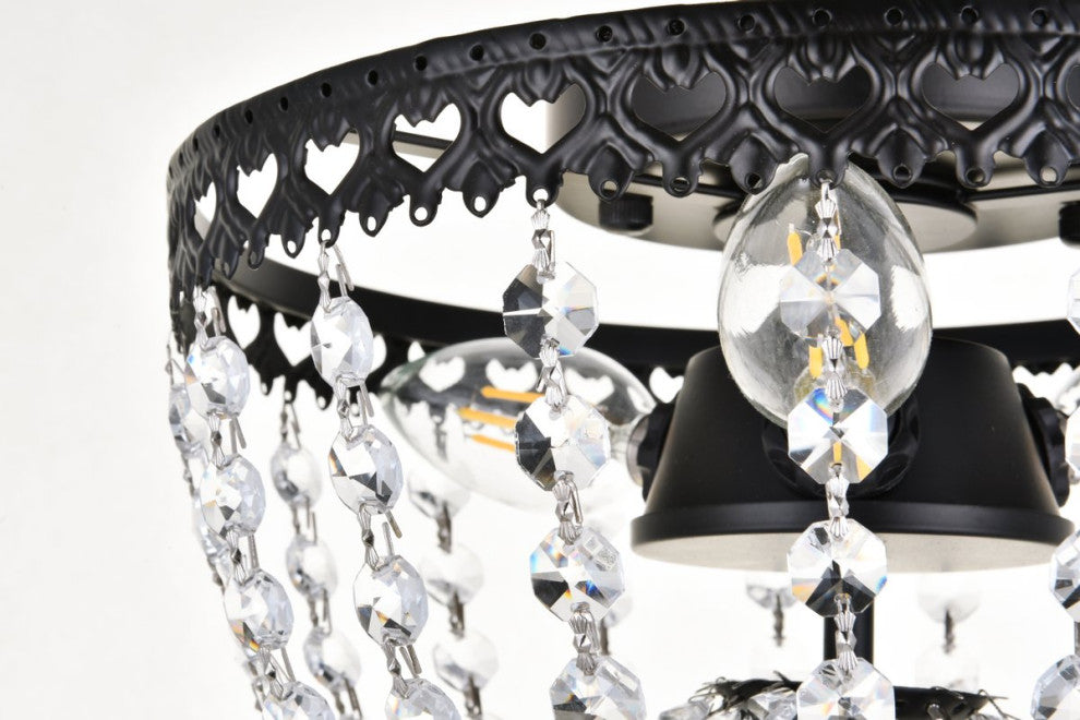 Kaine 10" Flush Mount, Black