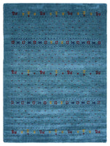 HAND KNOTTED LOOM SILK ECO-FRIENDLY RUGS-6'x9',Rectangle,Light Blue,Contemporary