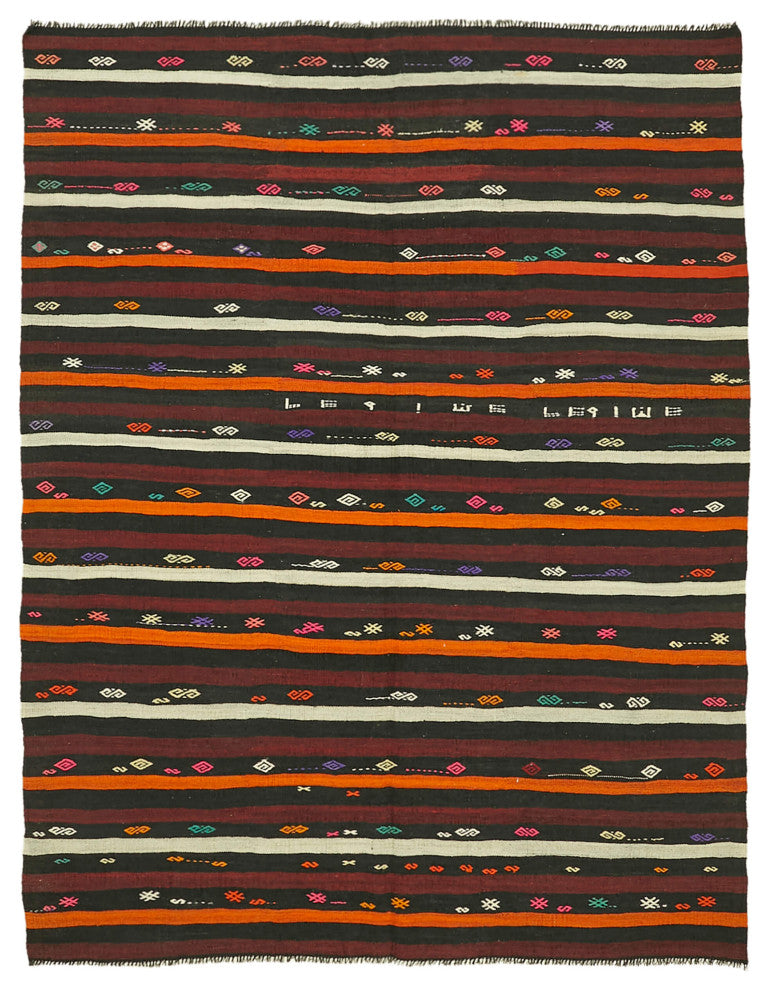 Rug N Carpet - Handmade Turkish 7' 5'' x 9' 6'' Vintage Goat Hair Kilim Rug