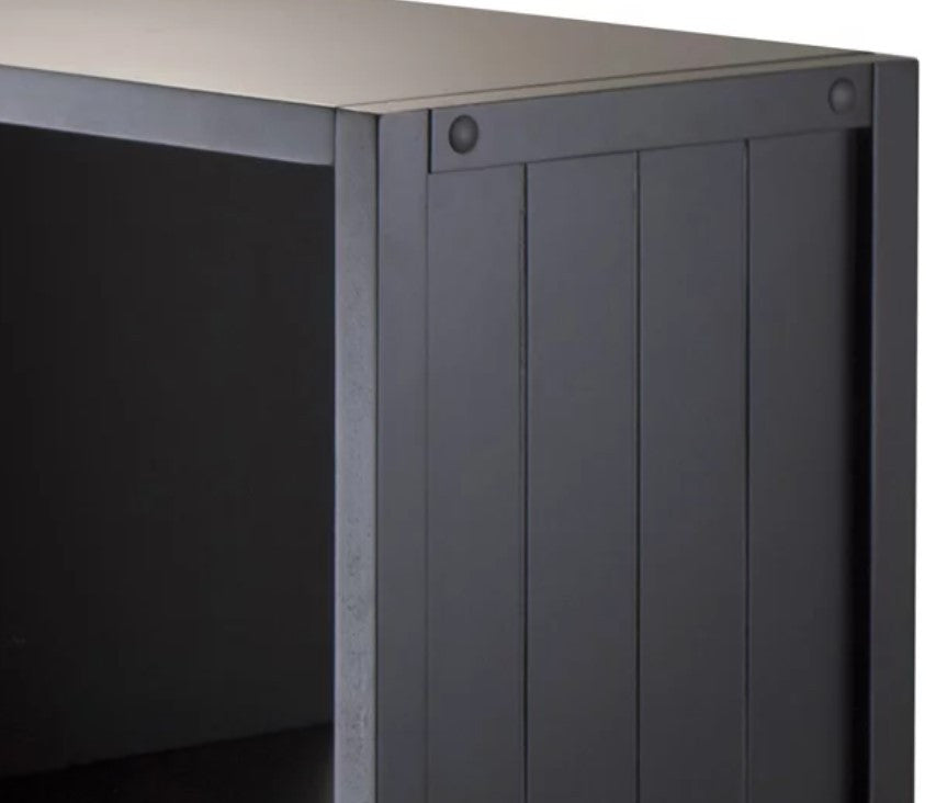 Transitional Bookcase, 9 Open Cubbies & 6 Foldable Chocolate Baskets, Black