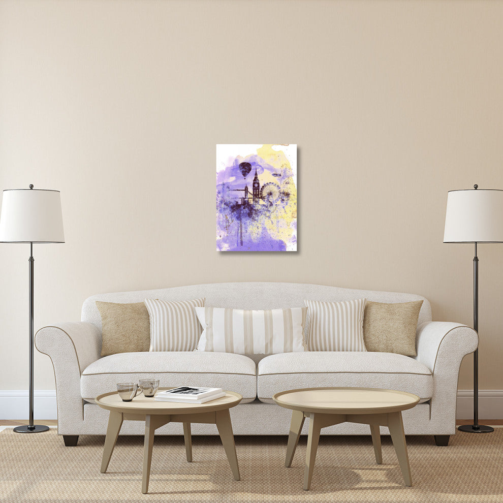 "London Watercolor Skyline" Fine Art Print