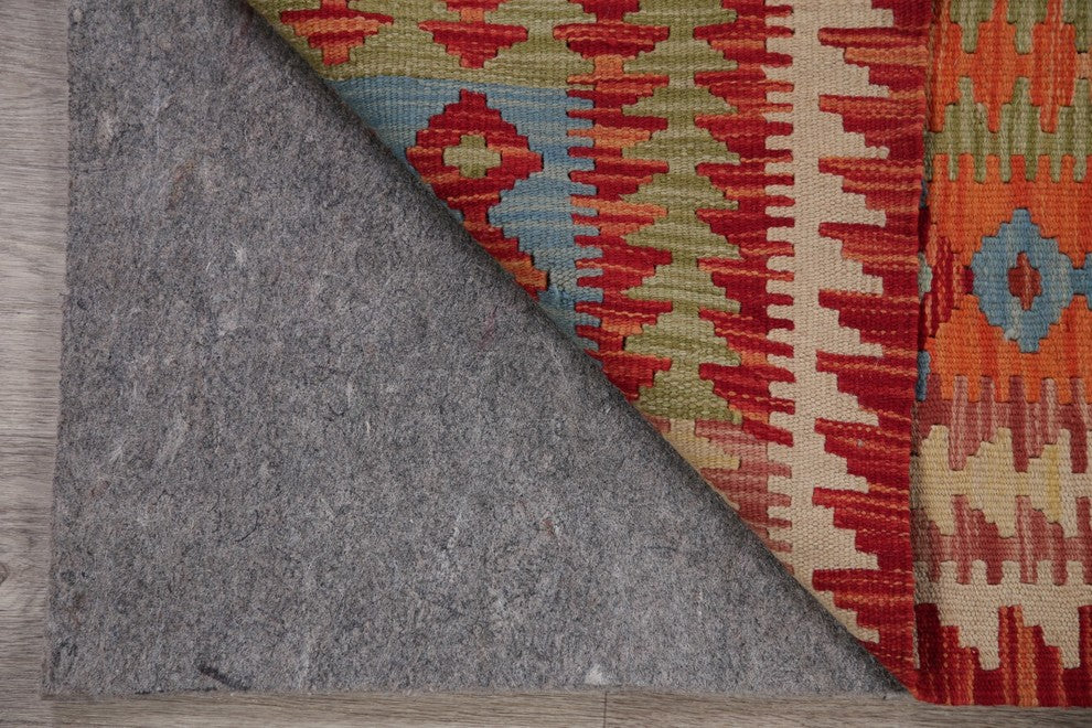 Turkish Flat-Woven Oriental Kilim Pure Wool Traditional Area Rug, 8'4"X5'4"