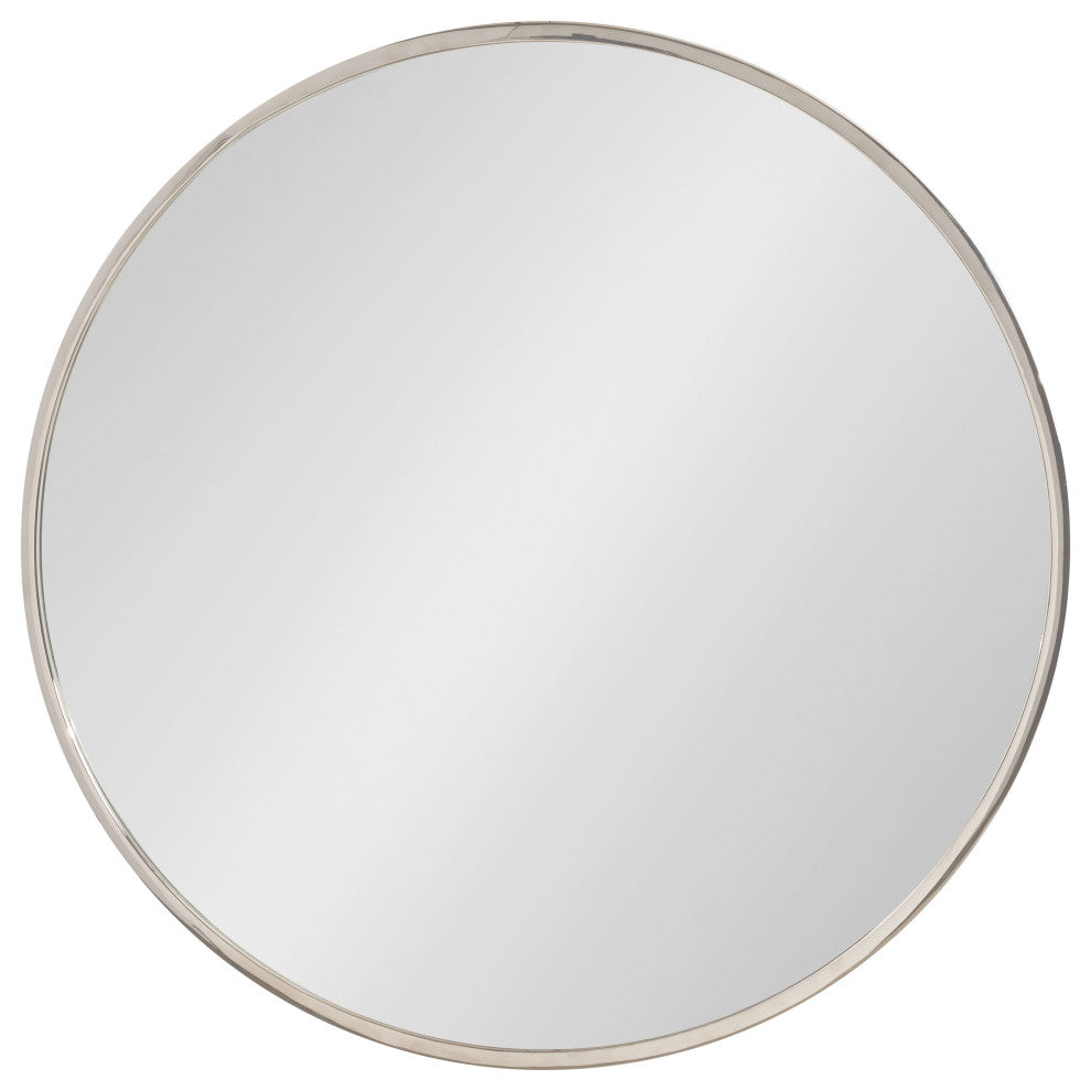 Rowla Round Wall Mirror, Silver 28" Diameter