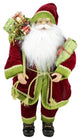 24" Grand Santa Claus Christmas Figure With Gift Bag