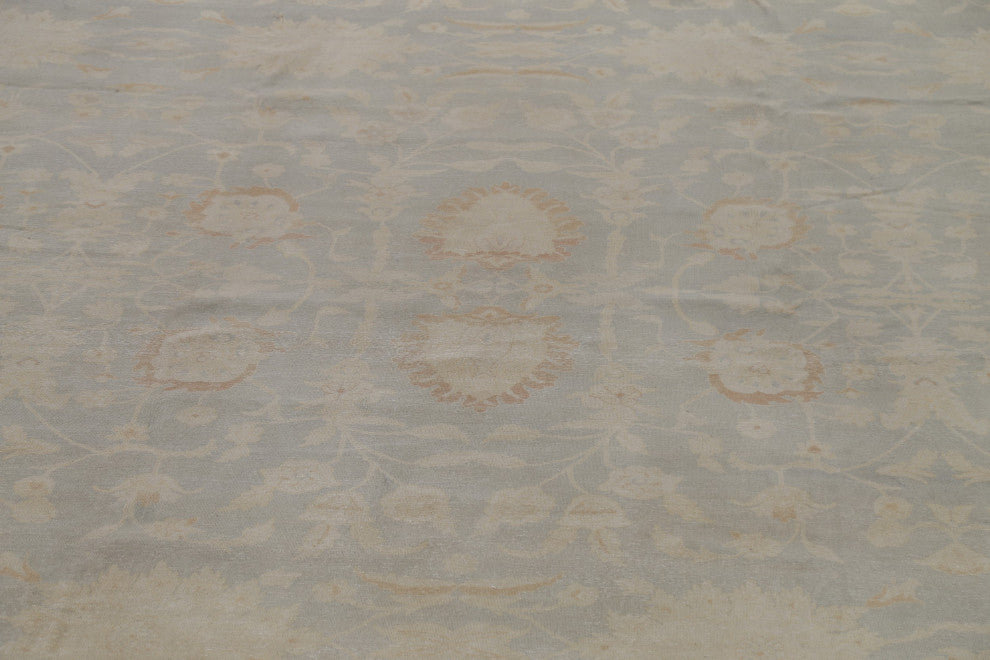 Consigned, Vintage Turkish Hand-Knotted Vegetable Dye Rug Oriental, Gray, 14X22