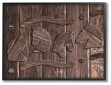 Unicorn Rustic Etch Wood Grain Brown Digital Design,1pc, each 16 x 20
