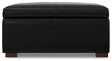Gabbie Square Coffee Table Storage Ottoman, Midnight Black